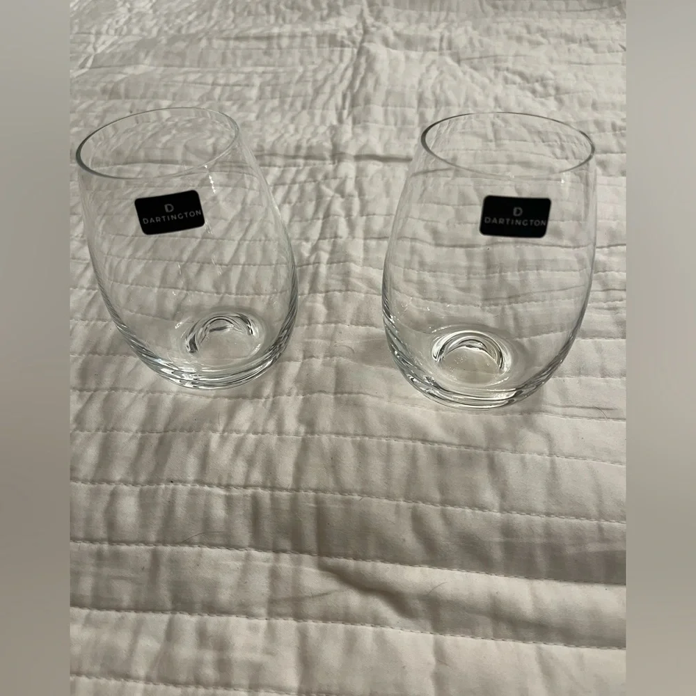 New Dartington Crystal WB429/P Stemless Wine Glasses - Set of 2